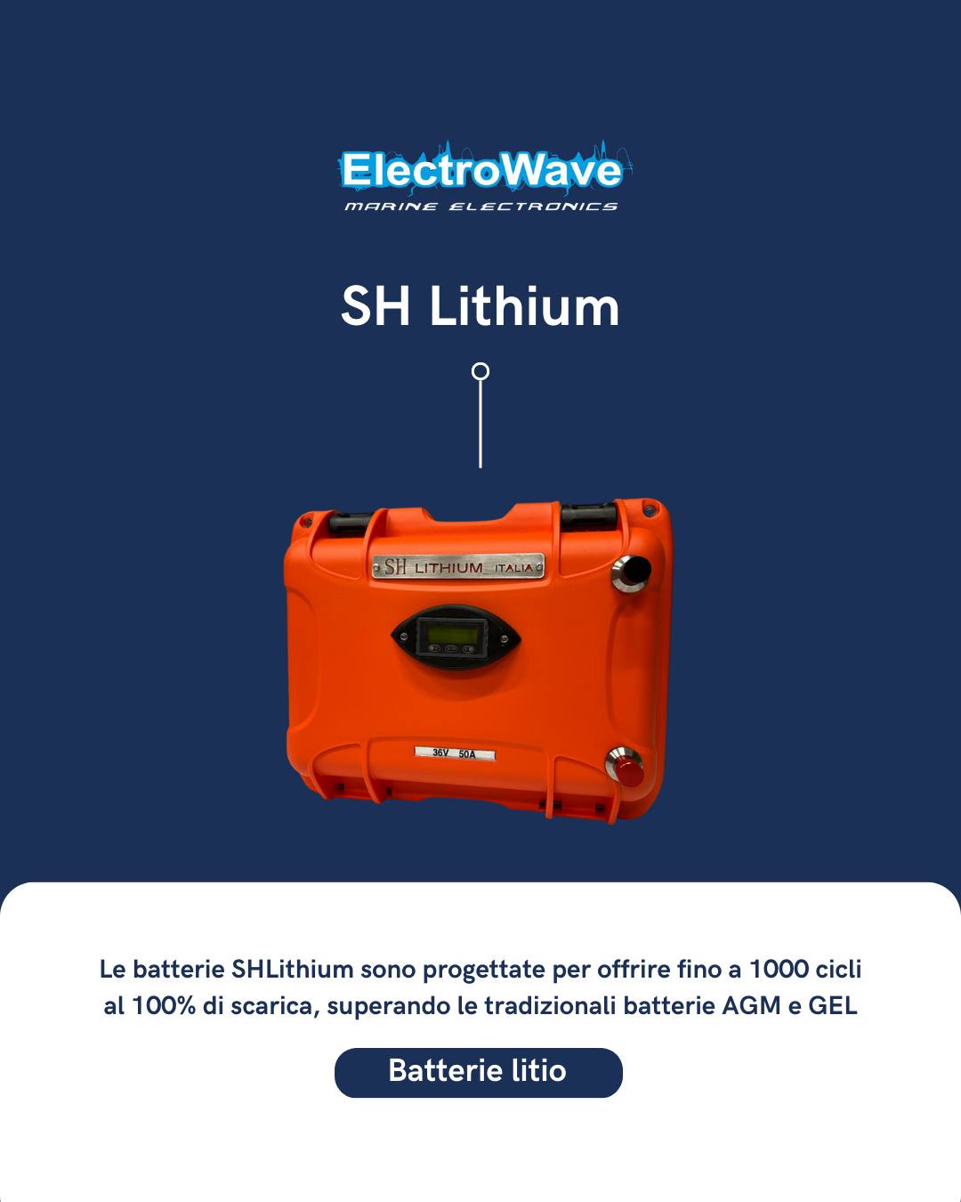 Gamma completa batterie al litio SH Lithium in valigetta - Electrowave